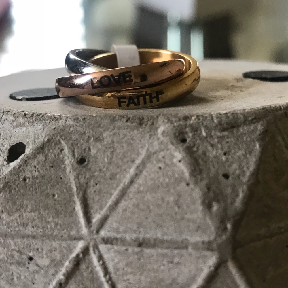 ✨Hope, Faith and Love Tricolor Rings✨ - Picture 8 of 8